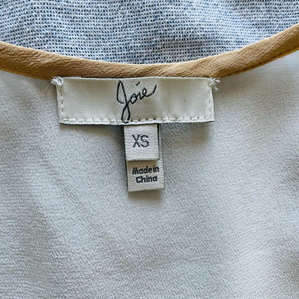 Joie - Silk Cream Tank Top with Pocket Detail size XS - Picture 6 of 10